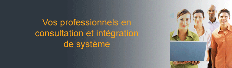 Vos professionnels en consultation et int�gration de syst�me, Analyse strat�gique et d'affaires, Optimisation du processus d'affaires, Design technique, Architecture de l'information